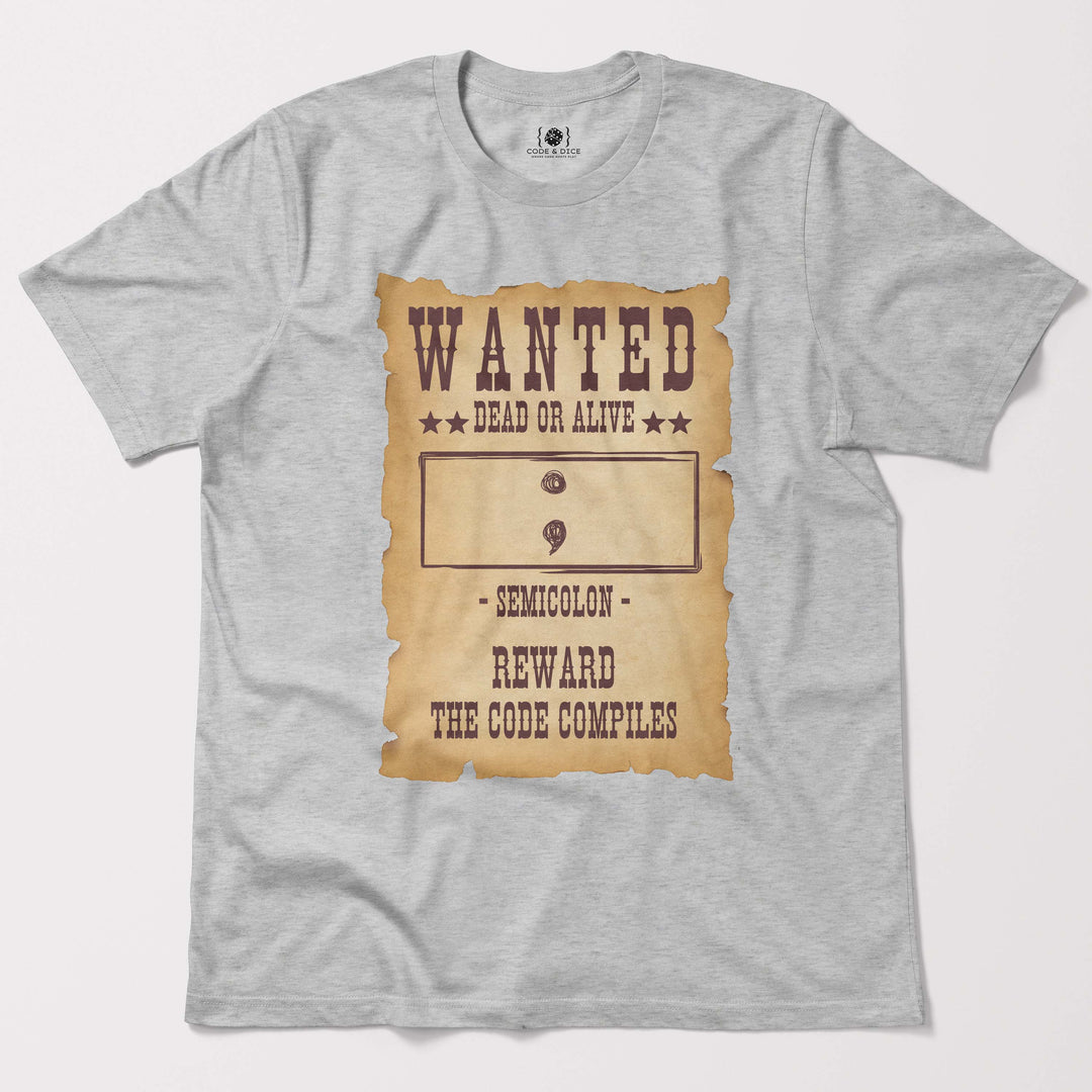Wanted: Semicolon – Dead or Alive t-shirt