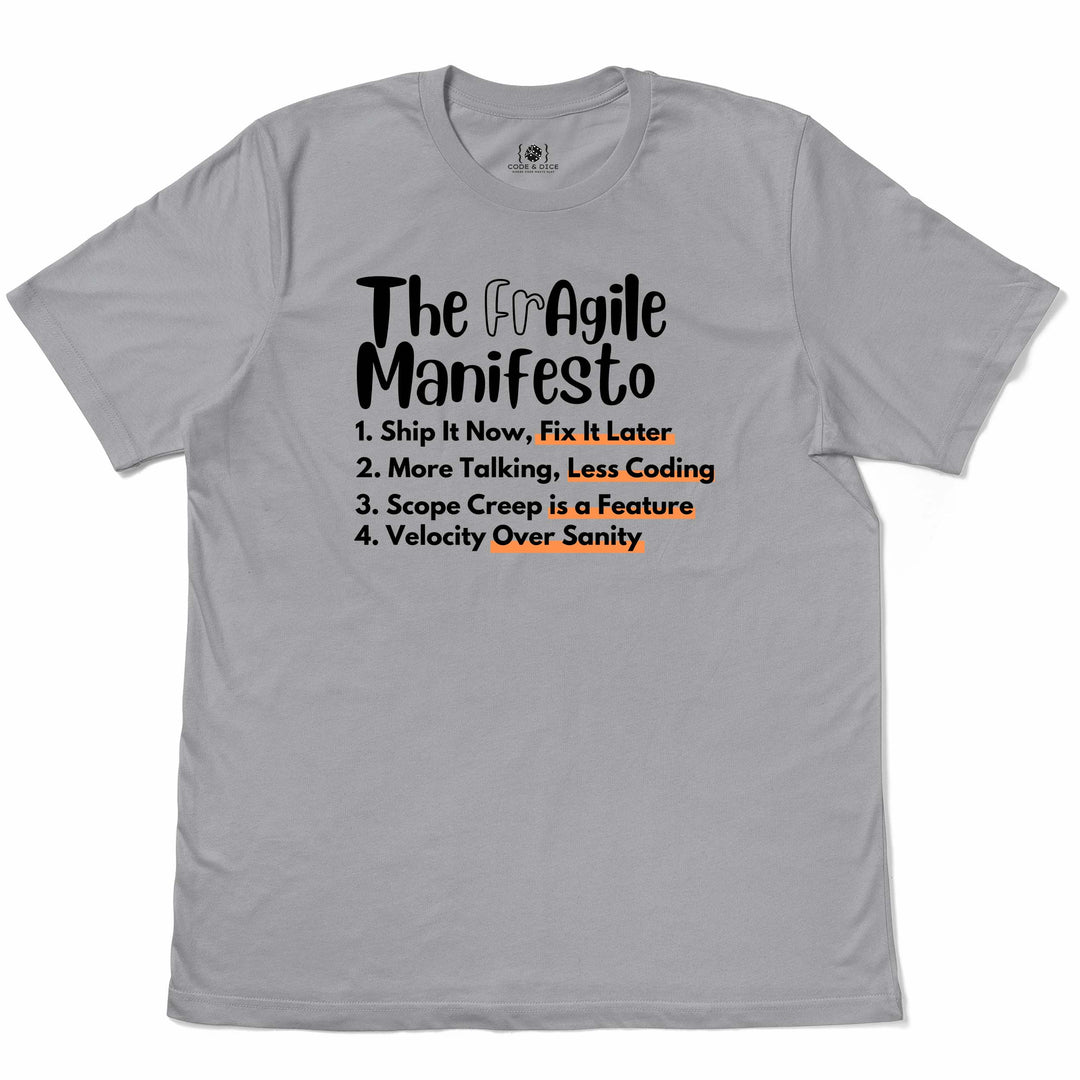 The FrAgile Manifesto t-shirt