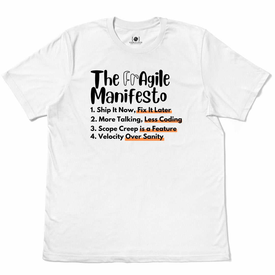 The FrAgile Manifesto t-shirt