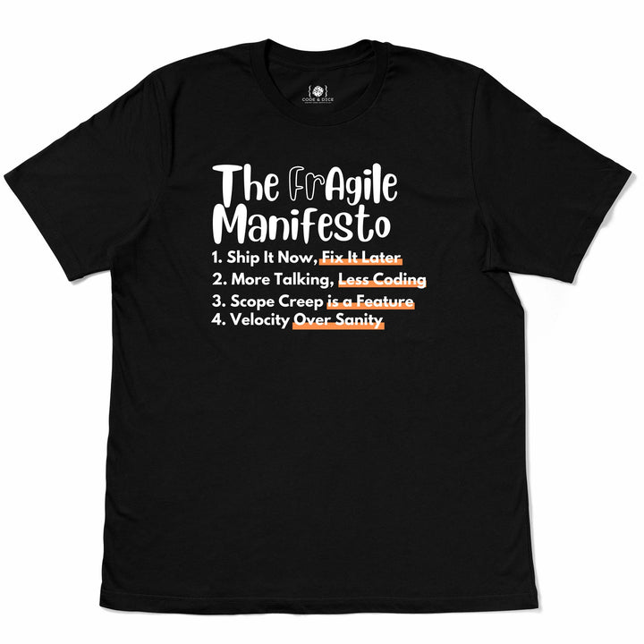 The FrAgile Manifesto t-shirt