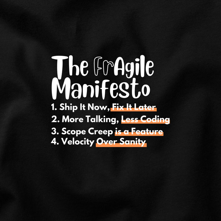 The FrAgile Manifesto t-shirt