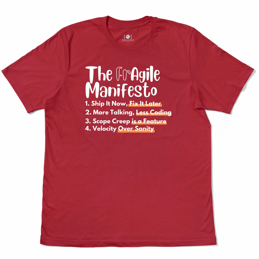 The FrAgile Manifesto t-shirt